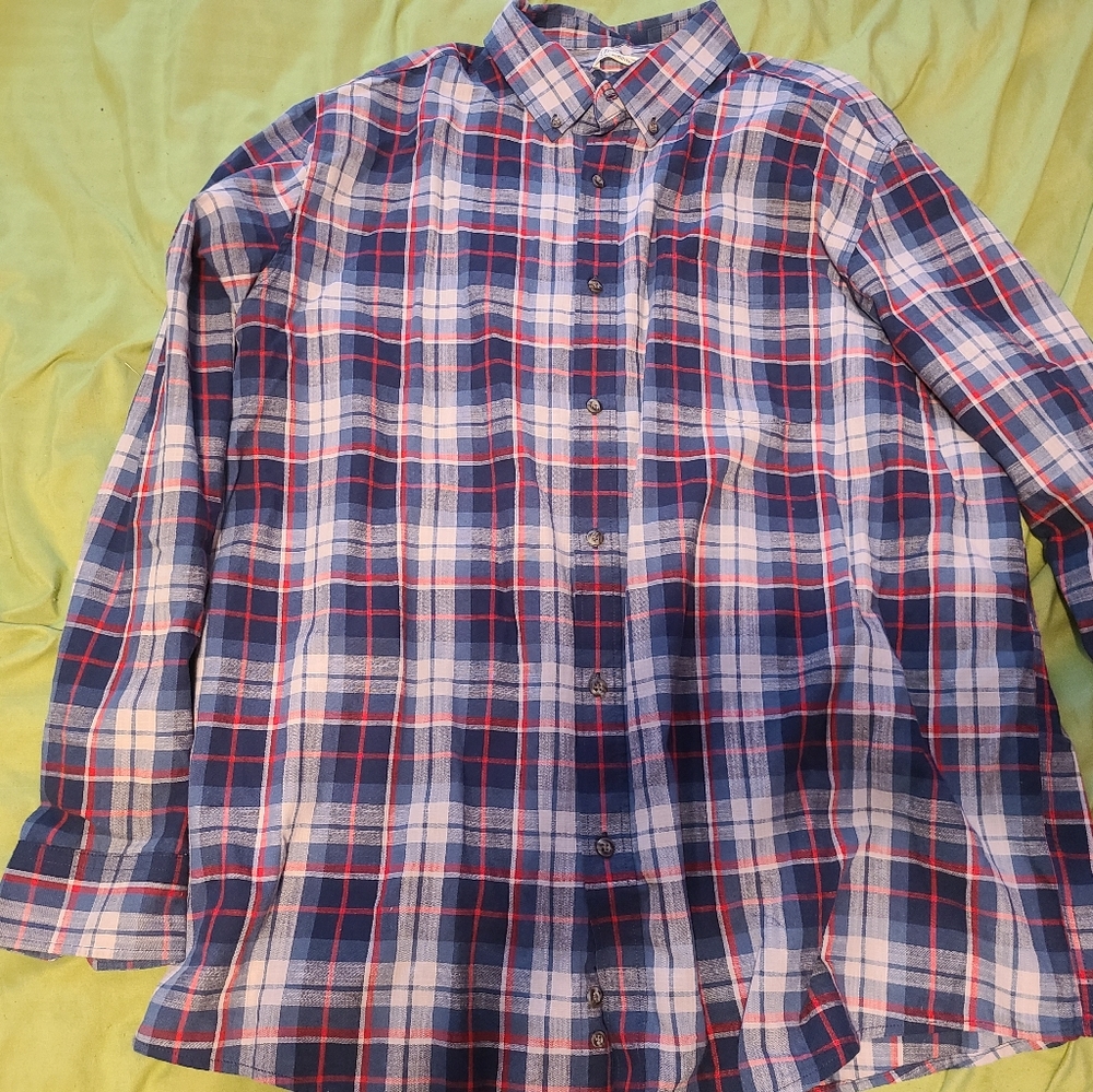 Red white and blue flannel